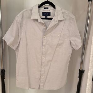 Even Tide 100% Cotton Men's Slim Fit Light Grey Button Down Shirt